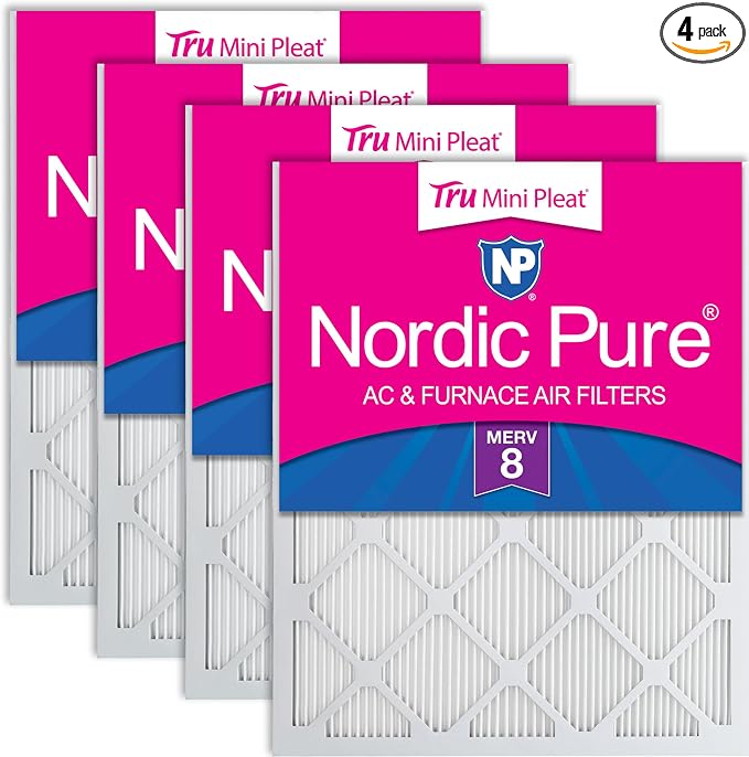 Nordic Pure 16x30x1 Tru Mini Pleat MERV 8 AC Furnace Air Filters by NordicPure