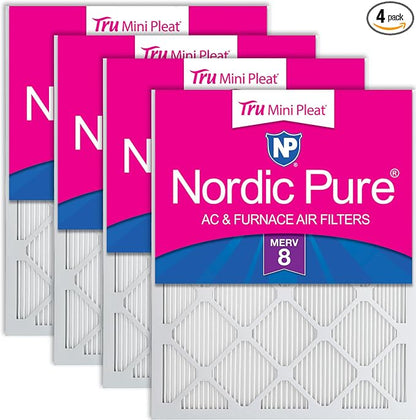 Nordic Pure 16x24x1 Tru Mini Pleat MERV 8 AC Furnace Air Filters by NordicPure