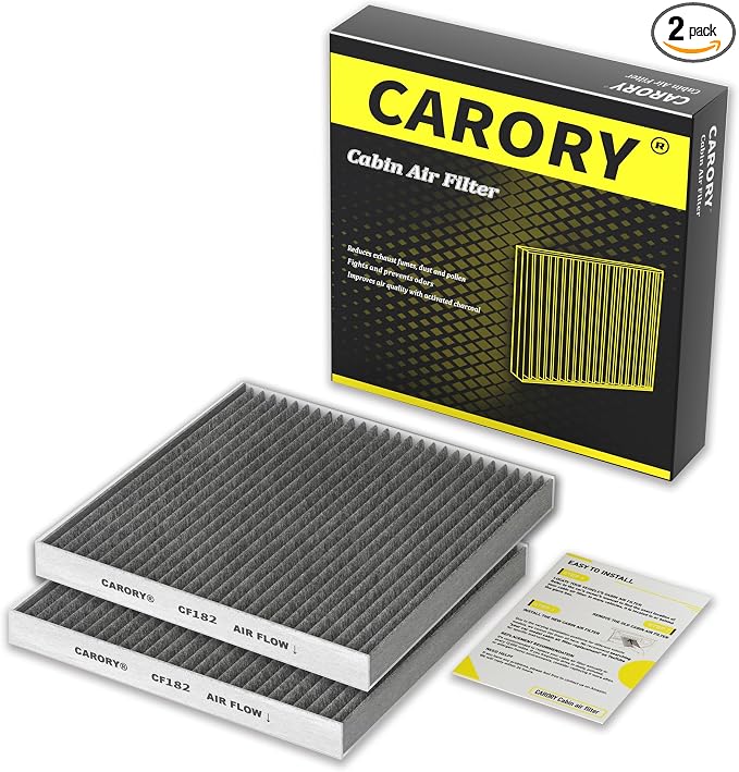 2 Pack Cabin Air Filter w/Activated Carbon by Carory