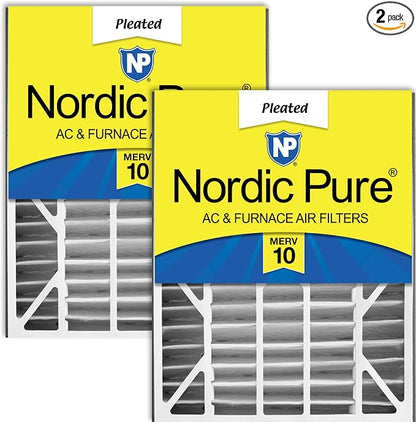 Nordic Pure 20x25x5 Honeywell Replacement Air Filters MERV 10 Plus Carbon 2 Pack by NordicPure