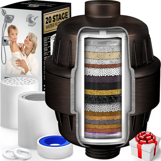 AquaHomeGroup 20 Stage Shower Head Filter by Aquahomegroup