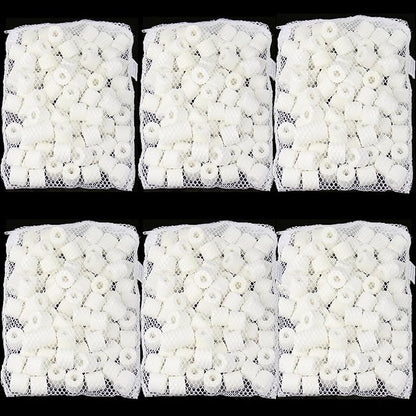 AQUANEAT Bio Ceramic Rings 6 lbs Aquarium Sump Filter Media Fish Tank Koi Pond - Image 2