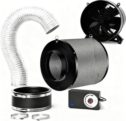 MELONFARM Air Filtration Kit, 8 Ft Ducting & Rubber Coupler, Air Cooling and by MELONFARM