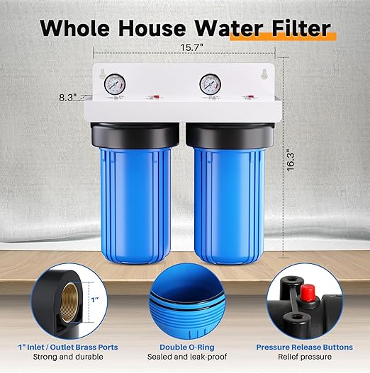 PUREPLUS 2-Stage Whole House Water Filtration System, Heavy Metals & Rust - Image 2
