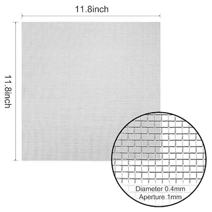 2 Pack 304 Stainless Steel Wire Mesh Screen 20 Mesh 11.8 x 11.8 Inch Metal - Image 2