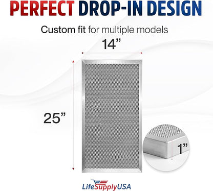 14x25x1 Electrostatic Air Filter, MERV 8, Reusable Furnace AC/HVAC Filter - Image 6