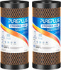 PUREPLUS 5 Micron 10" x 4.5" Whole House Coconut Shell Activated Carbon and KDF by PUREPLUS
