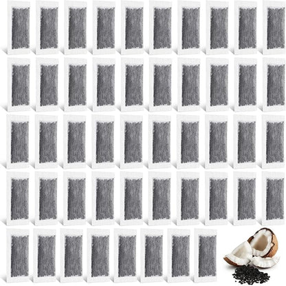 48 Packs Replacement Activated Charcoal Distiller Filters Coconut Shell by Lounsweer