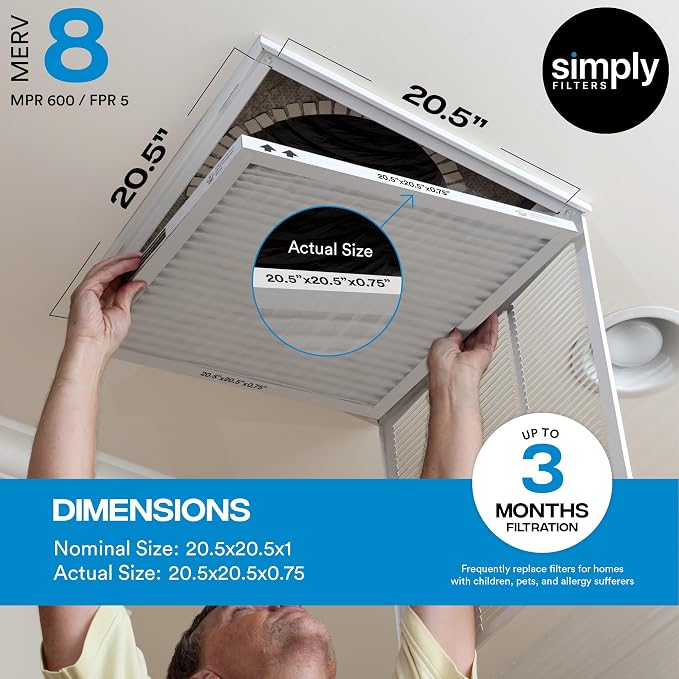 Simply 30x36x2 Air Filter, MERV 8, 6 Pack, Furnace Air Filter - Image 3