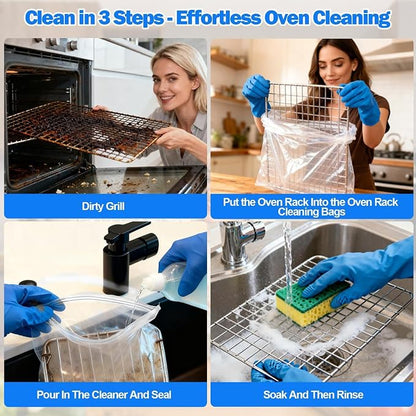 GrateGleam - 10 Pack Oven Rack Cleaning Bags | Heavy-Duty Leak-Proof Degreaser - Image 5