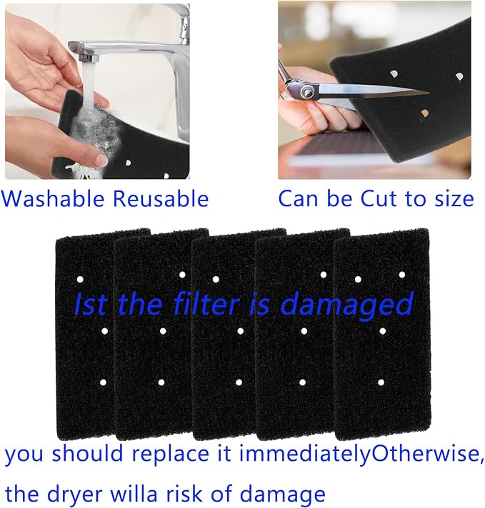 5Pcs 481010716911Dryer Filters 5-Hole Design - Image 6