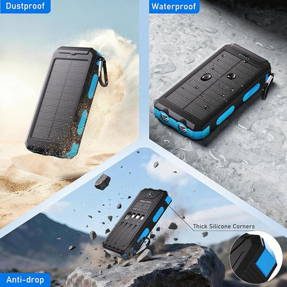 Solar Charger Power Bank 20, Portable Charger, 4 Cables 3 Ports Fast Charging - Image 8