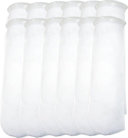 12 Pack - 4 Inch Ring Filter Socks 200 Micron - Aquarium Felt Filter Bags -4 by Encompass+All