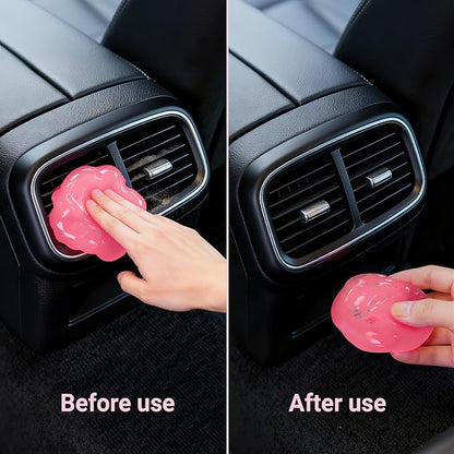 2 Pack Car Cleaning Gel Reusable Auto Slime Cleaner, Rose Scent Dust Cleaning - Image 8