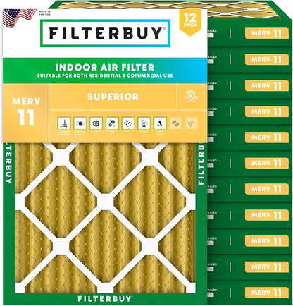 Filterbuy 30x36x2 Air Filter MERV 11 Superior Pet & Allergy Defense, by Filterbuy