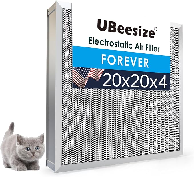 UBeesize 20x20x4 Reusable Electrostatic Air Filter HVAC AC Furnace Filter by UBeesize