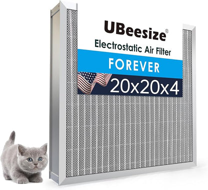UBeesize 20x20x4 Reusable Electrostatic Air Filter HVAC AC Furnace Filter by UBeesize