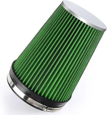 6" 152mm Cold Air Intake Filter Clamp-On Replacement High Flow Inlet Air Filter by DrivewithConfidence