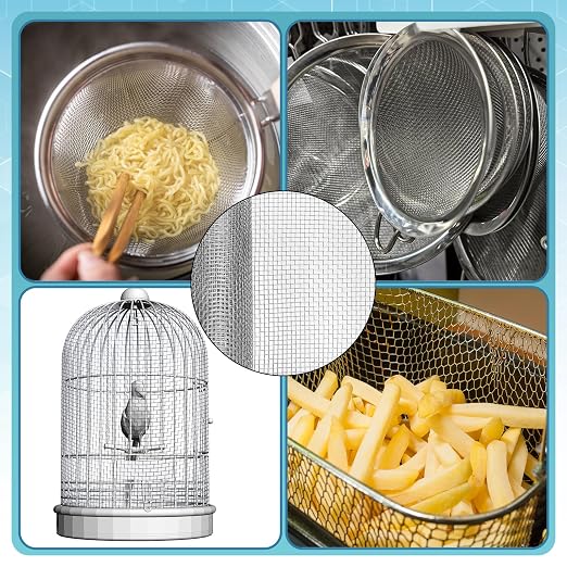 SATINIOR 2 Packs 11.8 x 39.3 Inch 304 Stainless Steel Woven Wire Mesh Fine - Image 7