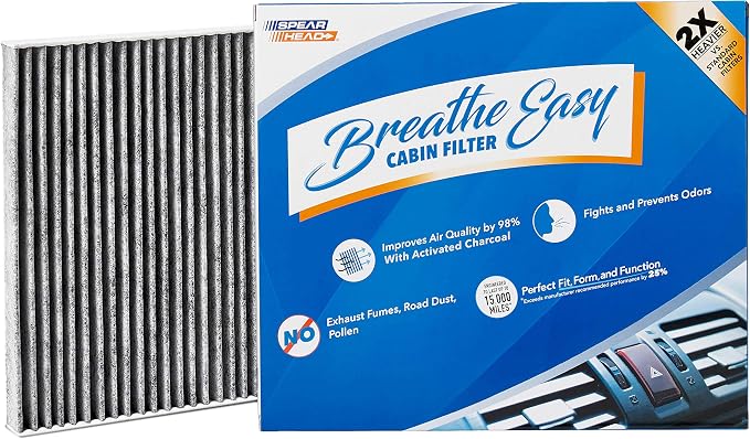 Spearhead Odor Defense Breathe Easy AC & Heater Cabin Filter, Fits Like OEM by SPEARHEAD