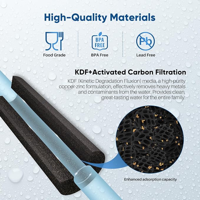 PUREPLUS 5 Micron 10" x 4.5" Whole House Coconut Shell Activated Carbon and KDF - Image 5