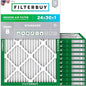 Filterbuy 24x30x1 Air Filter MERV 8 Essential Dust & Allergy Defense, by Filterbuy