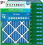 Filterbuy 13x20x2 Air Filter MERV 13 Optimal Smoke & Allergy Defense, by Filterbuy