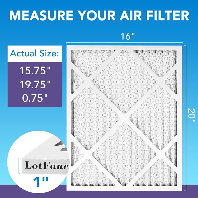 LotFancy 16x20x1 Air Filter MERV 11 4-Pack, Electrostatic Pleated AC Furnace - Image 2