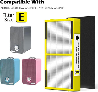 6 Pack FLT4100 HEPA Replacement Filter Size E Compatible - Image 2