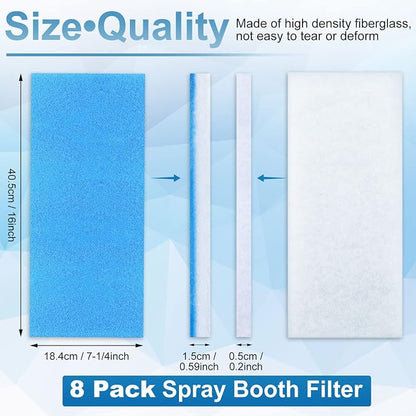 Nuenen 8 Pieces Paint Booth Filter Airbrush Booth Filter Spray Airbrush Spray - Image 2