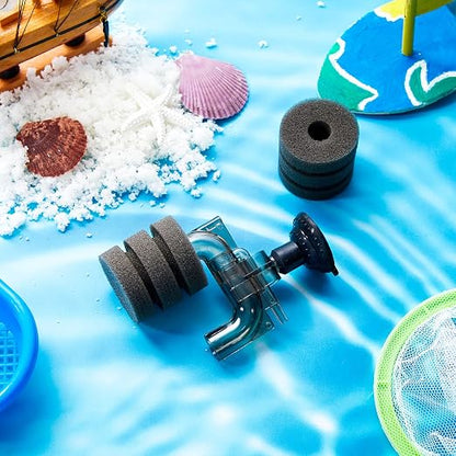 Riakrum 2 Pieces Mini Aquarium Single Sponge Filter Submersible Foam Filter - Image 7
