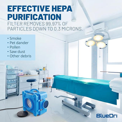 BlueDri Air Shield 550 HEPA Air Scrubber, Water Damage Restoration Equipment - Image 3