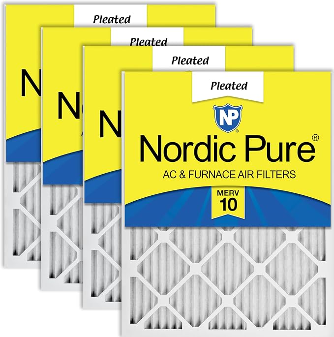 Nordic Pure 14x30x1 Pleated MERV 10 Air Filters 4 Pack by NordicPure