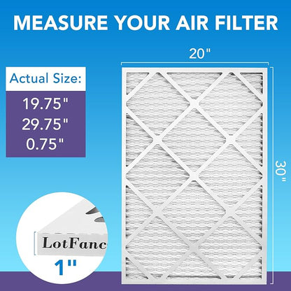 LotFancy 20x30x1 Air Filter MERV 11 4-Pack, Electrostatic Pleated AC Furnace - Image 2