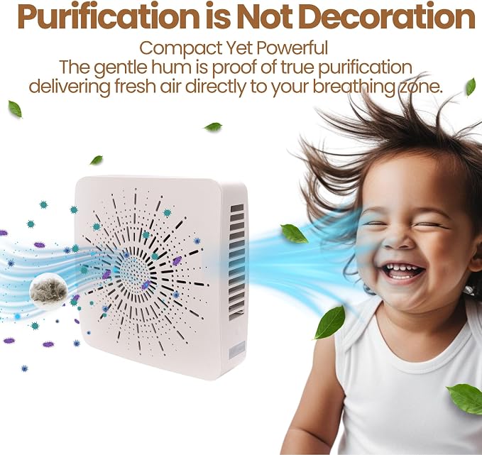 Portable Desktop Air Purifier & Fan Combo - Image 3