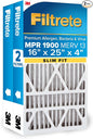 Filtrete 16x25x4 AC Furnace Air Filter, MERV 13, MPR 1900, Premium Allergen by Filtrete