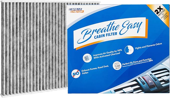 Spearhead Odor Defense Breathe Easy AC & Heater Cabin Filter | Fits 2018-22 by SPEARHEAD