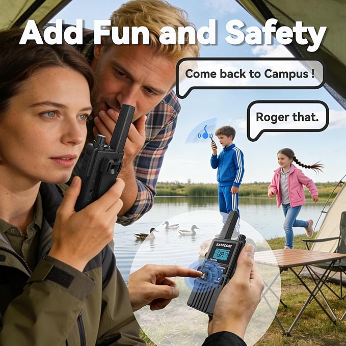 FRS Walkie Talkies Long Range for Adults,Rechargeable FWCN30A Radios with NOAA Family 2 Way Radio with Earpiece 1250mAh Flashlight USB for Camping Hiking Cruise,4Pack
