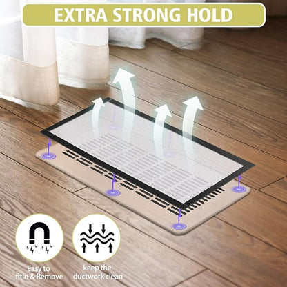 4 Pack 40cm x 30cm Magnetic Floor Vent Cover - Image 4
