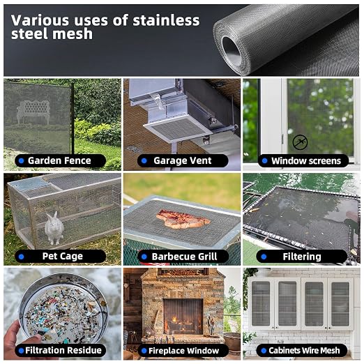 40 Mesh 304 Stainless Steel Mesh Screen, Rust Free Woven Wire Mesh, Metal Mesh - Image 5