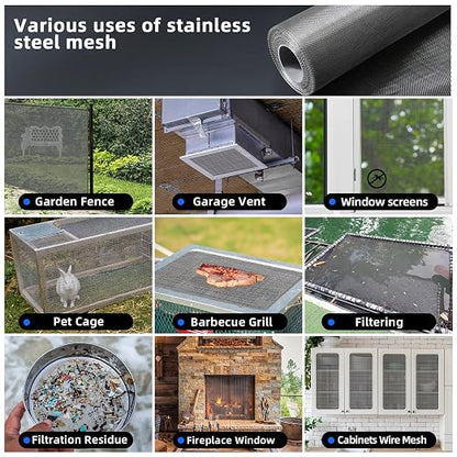 20 Mesh 304 Stainless Steel Mesh Screen, Rust Free Woven Wire Mesh, Metal Mesh - Image 5