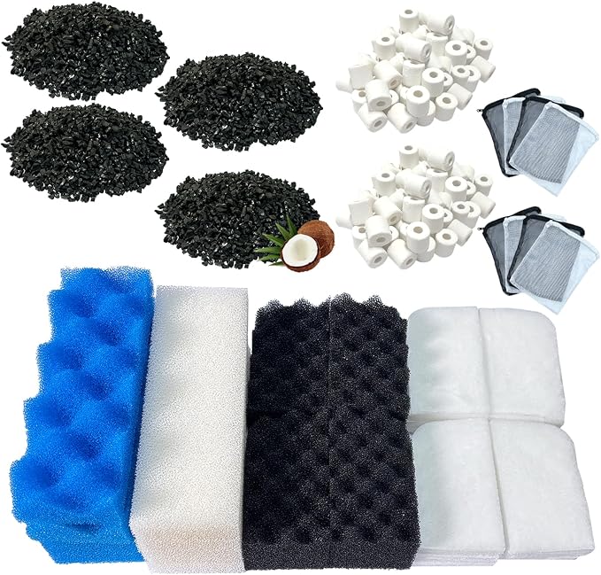 38 Pack Filter Media Kit for Fluval 306/307 Canister Filters, Replacement Bio by BEAUFAN