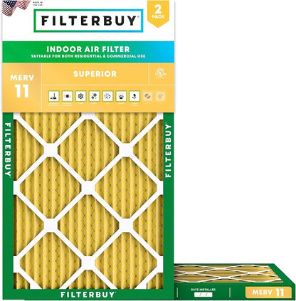 Filterbuy 8x20x1 Air Filter MERV 11 Superior Pet & Allergy Defense, by Filterbuy
