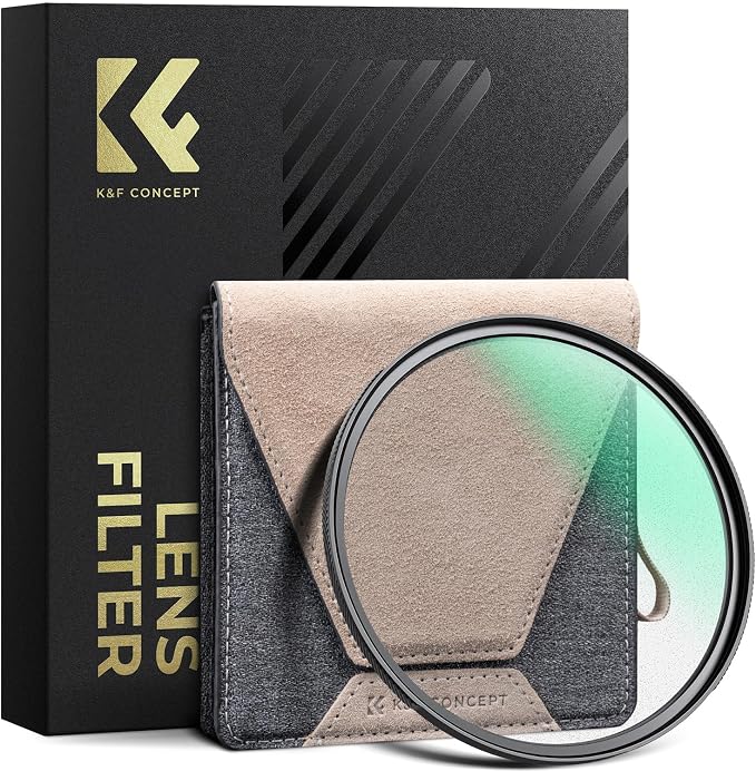 K&F CONCEPT 72mm Black Diffusion 1/8 Filter Mist Cinematic Effect Black by KFCONCEPT