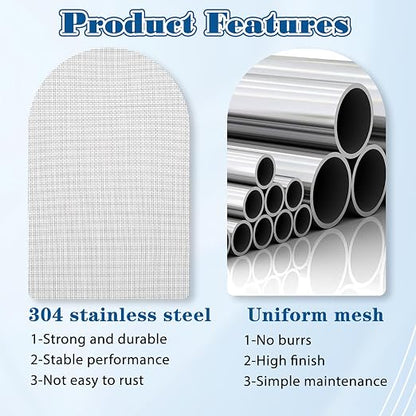 6 Pcs Stainless Steel Wire Mesh Sheet 20 Mesh Air Vent Fine Meshs 1mm Hole - Image 3