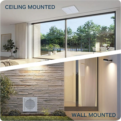Air Vent ABS Louver Grille Cover 6 Inch, External Wall Vent Cover - Image 7