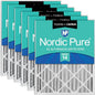 Nordic Pure 20x20x4 Pleated Air Filters MERV 14 Plus Carbon 6 Pack by NordicPure