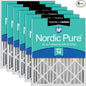 Nordic Pure 16x24x4 Pleated Air Filters MERV 14 Plus Carbon 6 Pack by NordicPure