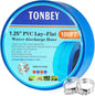 1.25" x 100 FT Pool Backwash Hose, Heavy Duty PVC Discharge Hose, Lay Flat by TONBEY