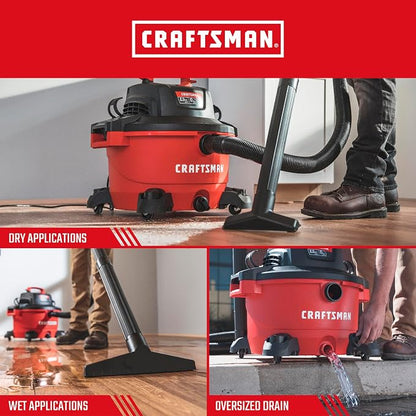 CRAFTSMAN CMXEVBE17594 12 Gallon 6.0 Peak HP Wet Dry Vac, Portable Shop Vacuum - Image 4